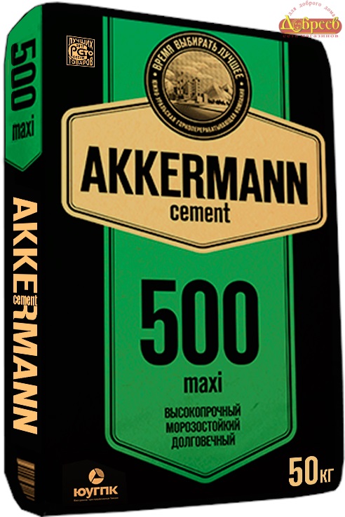 Цемент ЦЕМ I 42,5Н (М500) 50 кг (АККЕРМАН)